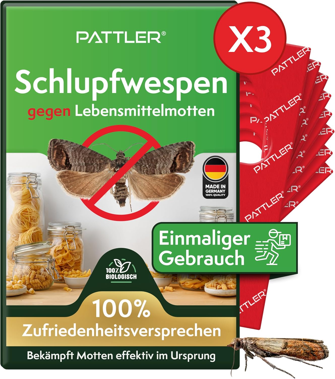 Bewährte PATTLER® Schlupfwespen: Die effektive Lösung gegen Lebensmittelmotten!