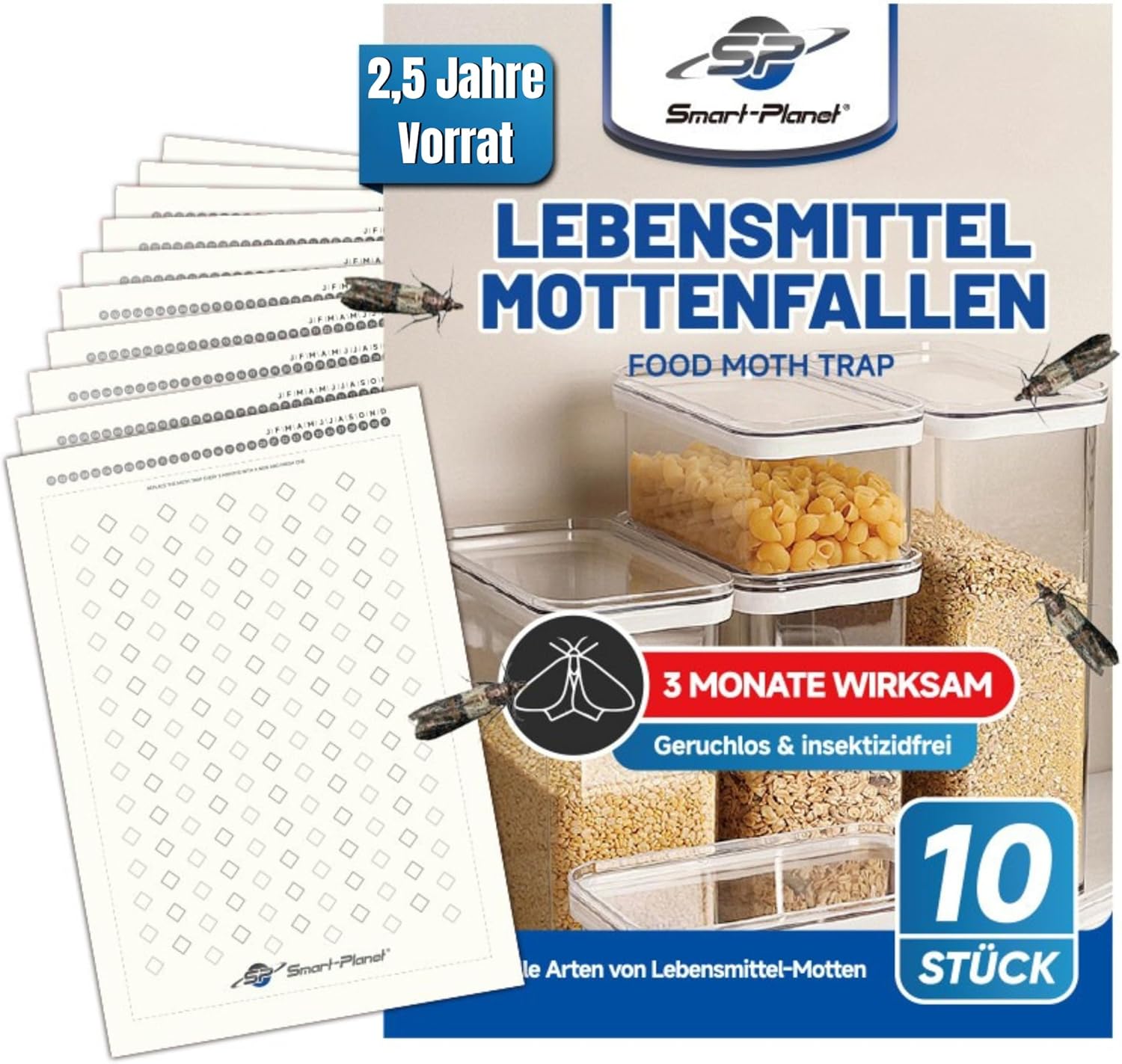 Schädlingsfrei: Die effektive Lebensmittel-Mottenfalle im 10er Set!