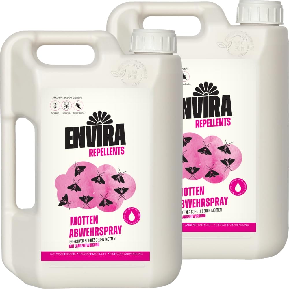 Envira Motten Abwehrspray: Äußerst effektiver Schutz gegen Kleidermotten & Lebensmittelmotten