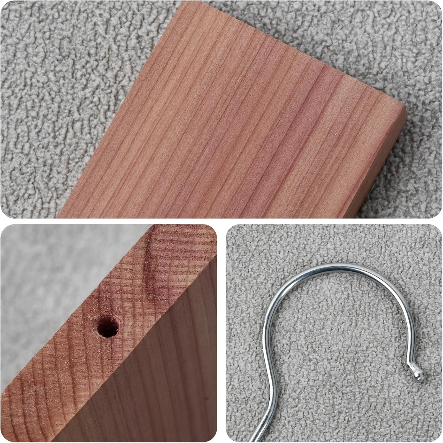 Zedernholz-Haengerbloecke: Der natürliche Schutz gegen Motten mit entspannendem Duft