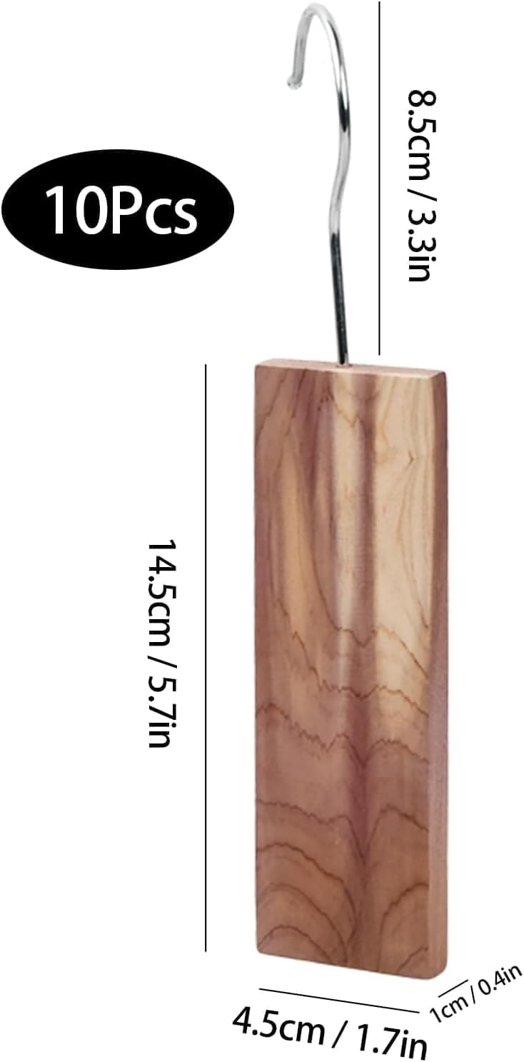 Zedernholz-Haengerbloecke: Der natürliche Schutz gegen Motten mit entspannendem Duft
